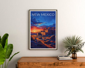 Affiche du Nouveau-Mexique, Impression du Nouveau-Mexique, Art Pueblo, Impression Pueblo, Affiche de voyage du Nouveau-Mexique, Affiche Pueblo du Nouveau-Mexique, Art mural du Nouveau-Mexique