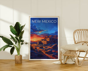 Affiche du Nouveau-Mexique, Impression du Nouveau-Mexique, Art Pueblo, Impression Pueblo, Affiche de voyage du Nouveau-Mexique, Affiche Pueblo du Nouveau-Mexique, Art mural du Nouveau-Mexique