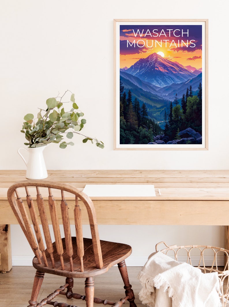 Wasatch Mountains Poster, Wasatch Druck, Utah Poster, Idaho Druck, Wasatch Reiseposter, Wasatch Kunst, Wasatch Mountains Druck