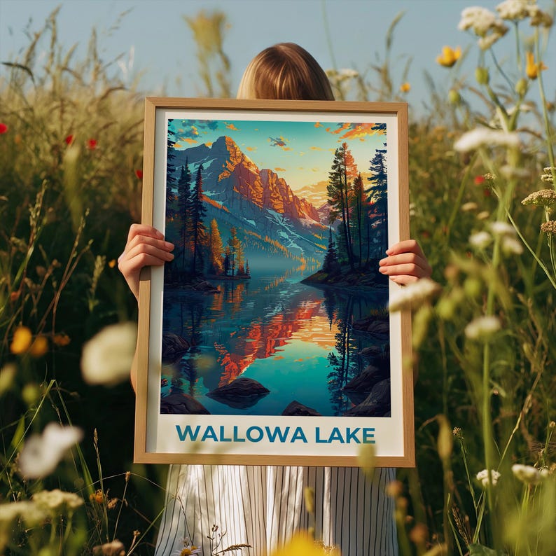Wallowa Lake Poster - Pacific Northwest Wall Art