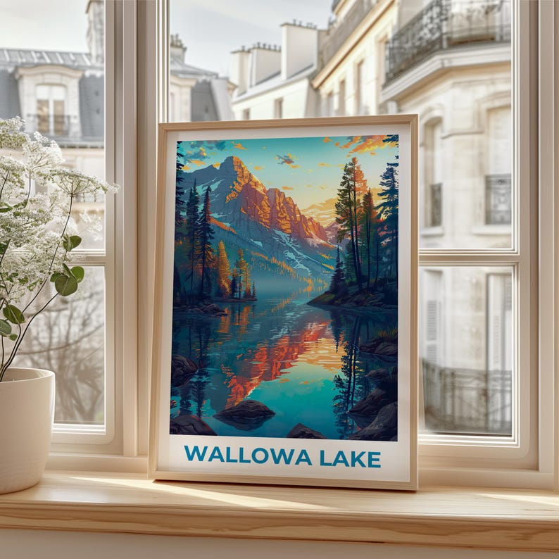 Wallowa Lake Poster - Pacific Northwest Wall Art
