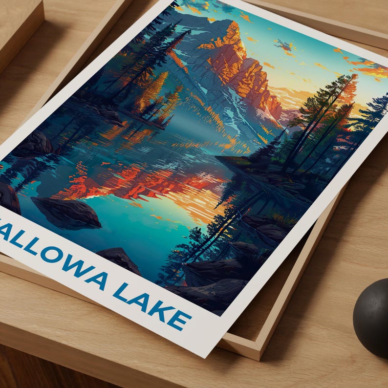 Wallowa Lake Poster - Pacific Northwest Wall Art