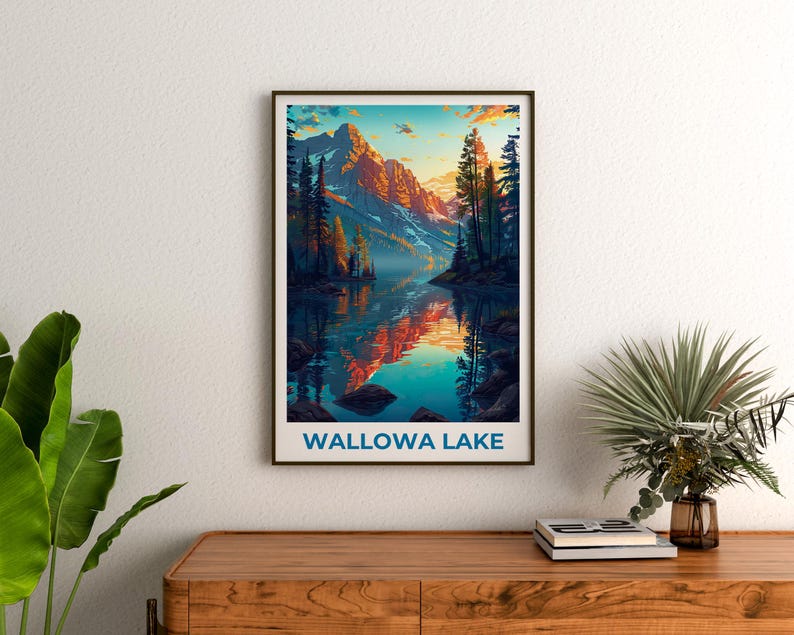 Wallowa Lake Poster - Pacific Northwest Wall Art