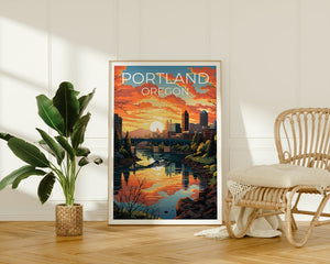 Portland Travel Poster, Oregon Wall Art, Oregon Print, Portland Poster, Oregon Poster, City Poster, Portland Art