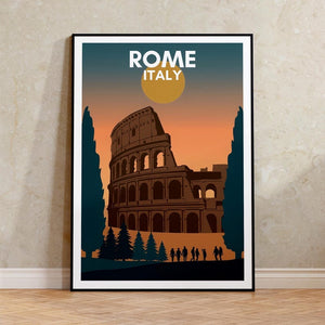 Roman Colosseum Poster - Italy Landmark Wall Art Print