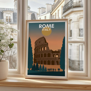 Roman Colosseum Poster - Italy Landmark Wall Art Print