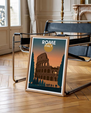 Roman Colosseum Poster - Italy Landmark Wall Art Print