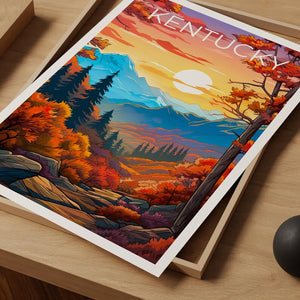 Kentucky Mountains Poster - Autumn Forest Wall Art