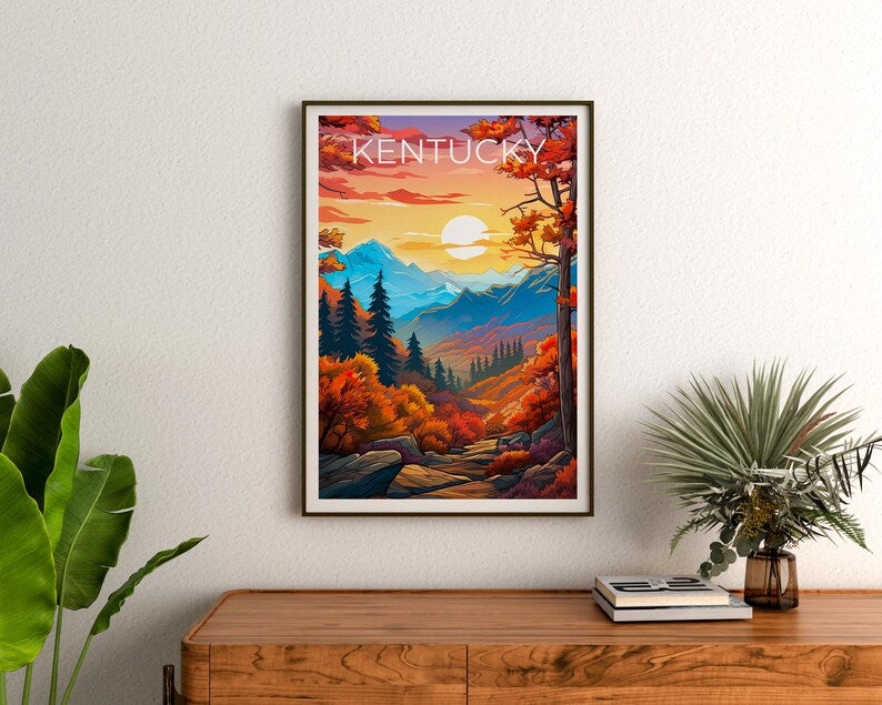 Kentucky Mountains Poster - Autumn Forest Wall Art