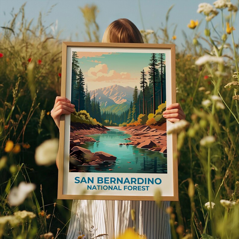 San Bernardino National Forest Poster -  California Mountain Wall Art