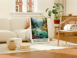 San Bernardino National Forest Travel Poster, California Wall Art, California Print, San Bernardino National Forest Poster, Forest Poster