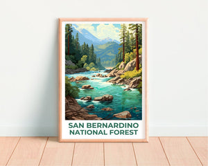 San Bernardino National Forest Travel Poster, California Wall Art, California Print, San Bernardino National Forest Poster, Forest Poster