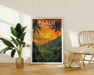 Maui Poster, Maui Print, Hawaii Poster, Hawaii Print, Maui Travel Poster, Hawaii Art, Hawaii Gift