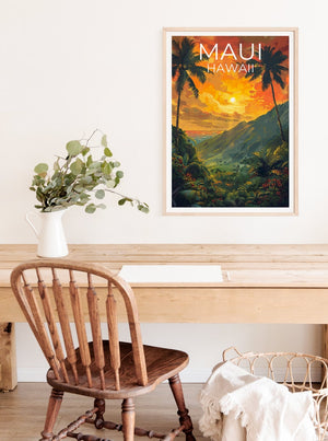 Maui Poster, Maui Print, Hawaii Poster, Hawaii Print, Maui Travel Poster, Hawaii Art, Hawaii Gift