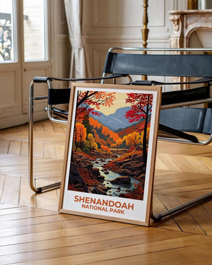 Shenandoah National Park Travel Print Virginia Poster Forest Wall Art Autumn Illustration Shenandoah Poster Home Decor Birthday Gift