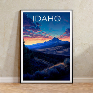 Affiche de voyage Idaho, Art mural de montagne, Impression de montagne, Affiche Idaho, Affiche de montagne, Affiche nature, Art Idaho