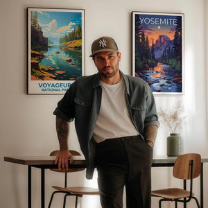 Voyageurs National Park Travel Print Minnesota Poster Lake Wall Art Forest Illustration Voyageurs Poster Home Decor Birthday Gift