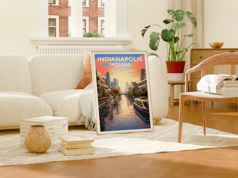 Indianapolis Travel Poster, Indiana Wall Art, Indiana Print, Indianapolis Poster, Indiana Poster, City Poster, Indianapolis Art