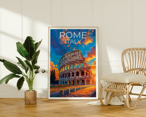 Colosseum Poster, Colosseum Print, Rome Art, Rome Print, Colosseum Travel Poster, Rome Poster, Colosseum Wall Art