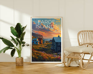 Faroe Islands Travel Poster, Denmark Wall Art, Denmark Print, Faroe Islands Poster, Faroe Islands Poster, Faroe Islands Art