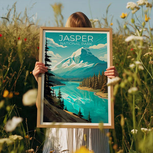 Jasper National Park Poster, Canada Print, Rocky Mountains Wall Art, Jasper Poster, Canada Travel Poster, Home Decor, Birthday Gift