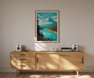 Jasper National Park Poster, Canada Print, Rocky Mountains Wall Art, Jasper Poster, Canada Travel Poster, Home Decor, Birthday Gift