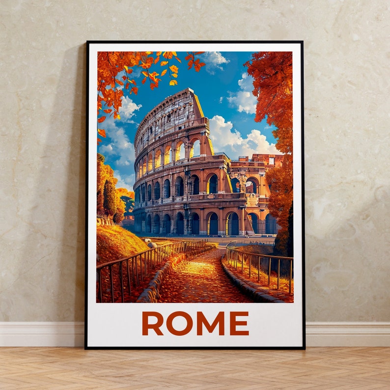Colosseum Travel Poster, Rome Wall Art, Rome Print, Colosseum Poster, Rome Poster, Italy Poster, Colosseum Art