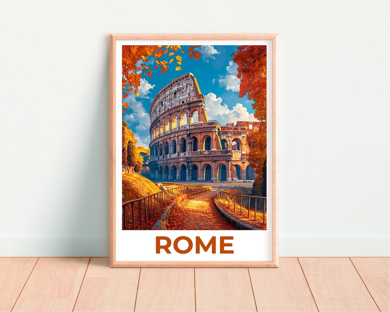 Colosseum Travel Poster, Rome Wall Art, Rome Print, Colosseum Poster, Rome Poster, Italy Poster, Colosseum Art