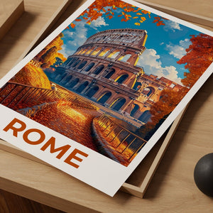 Colosseum Travel Poster, Rome Wall Art, Rome Print, Colosseum Poster, Rome Poster, Italy Poster, Colosseum Art