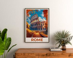 Colosseum Travel Poster, Rome Wall Art, Rome Print, Colosseum Poster, Rome Poster, Italy Poster, Colosseum Art