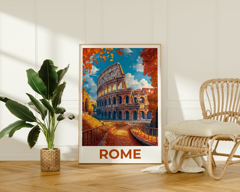 Colosseum Travel Poster, Rome Wall Art, Rome Print, Colosseum Poster, Rome Poster, Italy Poster, Colosseum Art