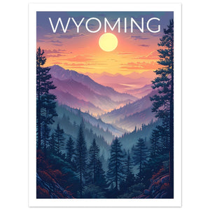 Wyoming Poster, Wyoming Print, Forest Poster, Mountain Print, Wyoming Mountain Poster, Wilderness Poster, Wyoming Gift