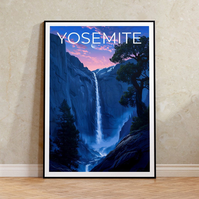 Affiche de voyage Yosemite, Art mural Yosemite, Impression Yosemite, Affiche Yosemite, Art Yosemite