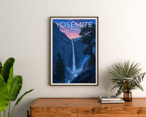Affiche de voyage Yosemite, Art mural Yosemite, Impression Yosemite, Affiche Yosemite, Art Yosemite