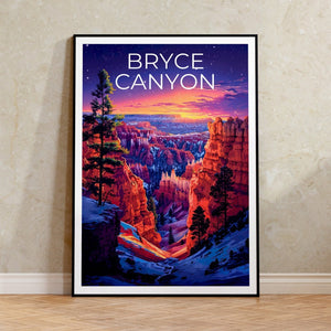Bryce Canyon Nationalpark Poster, Bryce Canyon Druck, Utah Poster, Utah Druck, Utah Reiseposter, Canyon Kunst, Bryce Canyon Kunst