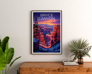 Bryce Canyon Nationalpark Poster, Bryce Canyon Druck, Utah Poster, Utah Druck, Utah Reiseposter, Canyon Kunst, Bryce Canyon Kunst