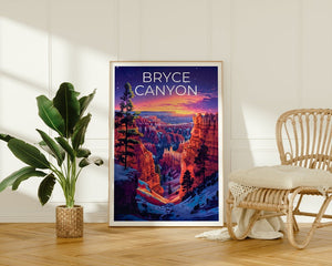 Bryce Canyon Nationalpark Poster, Bryce Canyon Druck, Utah Poster, Utah Druck, Utah Reiseposter, Canyon Kunst, Bryce Canyon Kunst