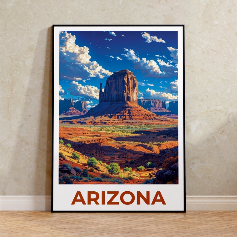 Arizona Travel Poster, Arizona Wall Art, Arizona Print, Arizona Poster, Desert Poster, Nature Poster