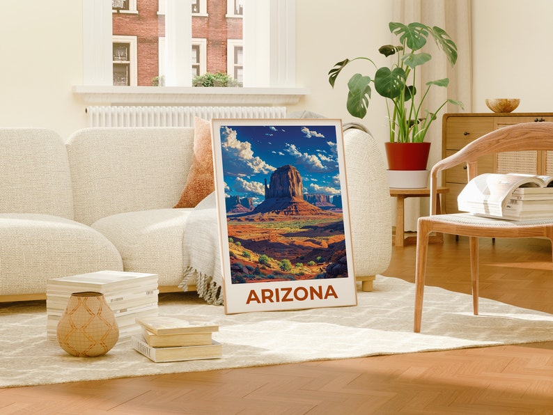 Arizona Travel Poster, Arizona Wall Art, Arizona Print, Arizona Poster, Desert Poster, Nature Poster