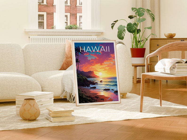 Hawaii Travel Poster, Maui Wall Art, Maui Print, Hawaii Poster, Island Poster, Beach Poster, Hawaii Print