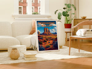 Monument Valley Poster, Monument Valley Print, Arizona Art, Arizona Print, Monument Valley Travel Poster, Arizona Art, Hiking Gift