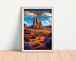 Monument Valley Poster, Monument Valley Print, Arizona Art, Arizona Print, Monument Valley Travel Poster, Arizona Art, Hiking Gift