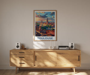 Toulouse Poster, Toulouse Print, France Poster, France Print, Toulouse Travel Poster, Europe Poster, Toulouse Art