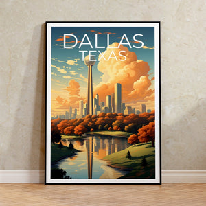 Dallas Travel Poster, Texas Wall Art, Texas Print, Dallas Poster, Texas Poster, Dallas Print