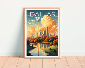 Dallas Travel Poster, Texas Wall Art, Texas Print, Dallas Poster, Texas Poster, Dallas Print