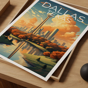 Dallas Travel Poster, Texas Wall Art, Texas Print, Dallas Poster, Texas Poster, Dallas Print