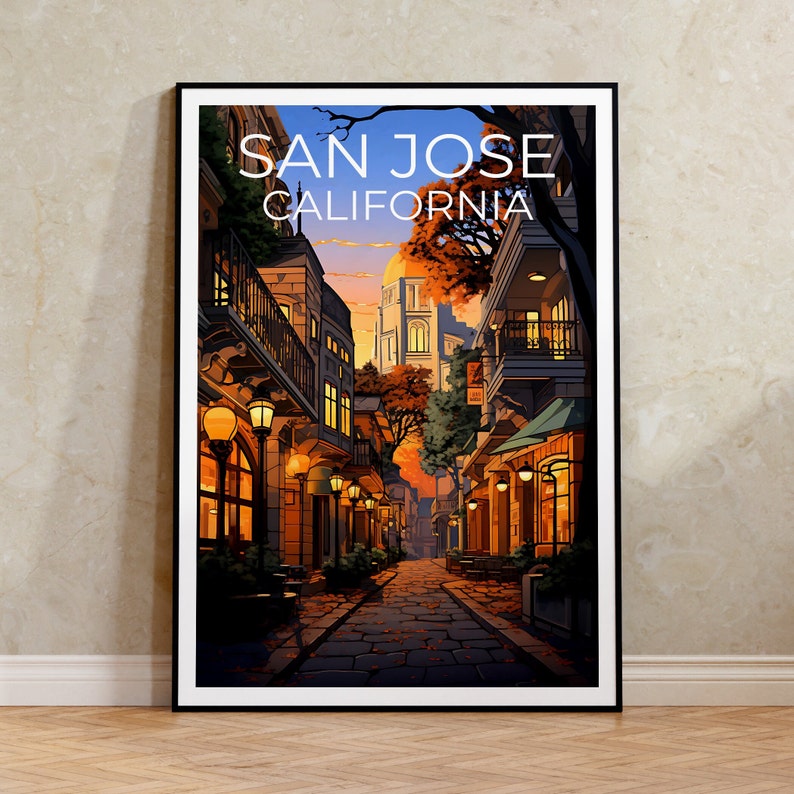 San Jose Travel Poster, California Wall Art, California Print, San Jose Poster, California Poster, City Print, San Jose Print
