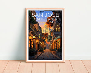 San Jose Travel Poster, California Wall Art, California Print, San Jose Poster, California Poster, City Print, San Jose Print