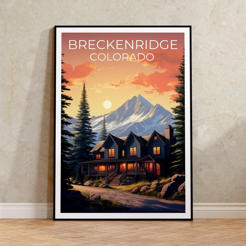 Breckenridge Travel Poster, Colorado Wall Art, Colorado Print, Breckenridge Poster, Colorado Poster, City Poster, Breckenridge Art