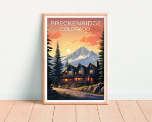Breckenridge Travel Poster, Colorado Wall Art, Colorado Print, Breckenridge Poster, Colorado Poster, City Poster, Breckenridge Art